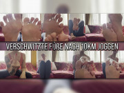Verschwitzte Joggingfüße
