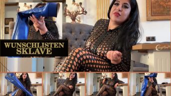 Artige Sklaven schenken der Göttin die Overknees
