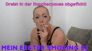 Dreist in der Raucherpause abgefickt! Mein erster Smoking BJ!